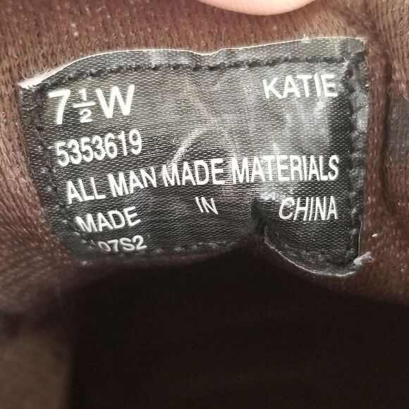 Vintage 90s y2k Chunky Heel Brown Faux Leather Steampunk Granny Boots Booties - Picture 7 of 10